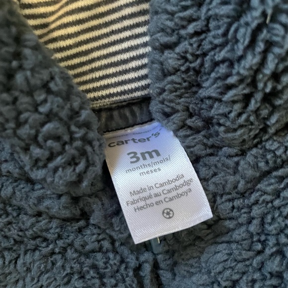 Carters. 3 months. Fuzzy bear suit. NWOT - Picture 2 of 2